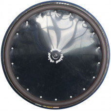 Black Poly Spoke Guard with Black Rubber Hand Rims (Sports)